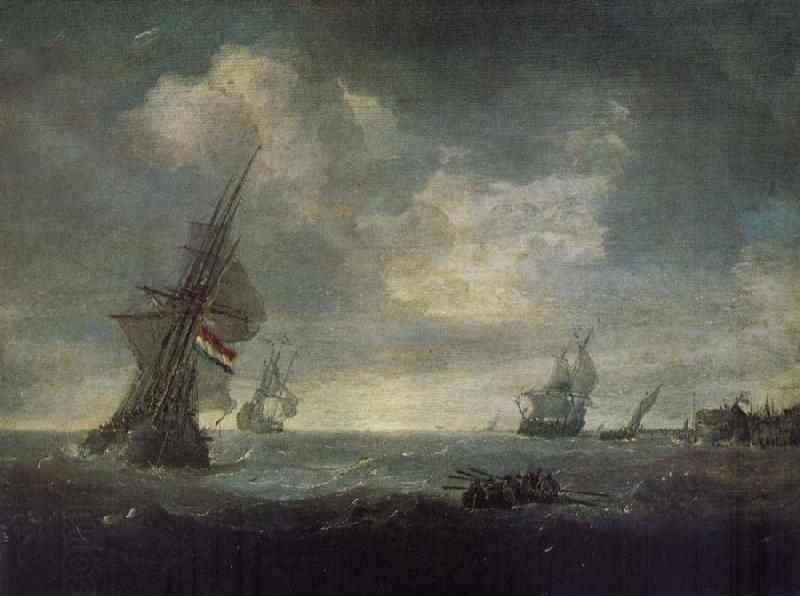 PORCELLIS, Jan Ships on the Heavy Seas oil painting picture